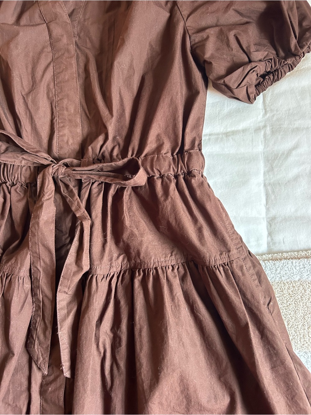 BROWN MIDI DRESS - Picture 7 of 8